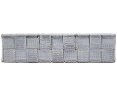 WENKO 21531100 Aufbewahrungskorb Adria Klein Grau - Badorganizer, Polypropylen, 26 x 6.5 x 17 cm, Grau