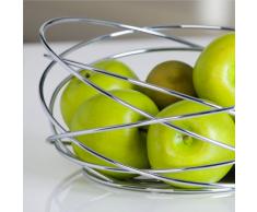 DESIGN OBSTKORB NET früchtekorb netz obst schale korb silber
