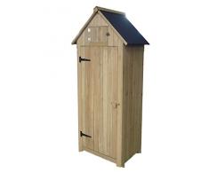 Holz-Gartenschrank 179cm Natur