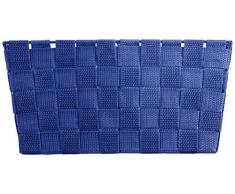 WENKO 20679100 Aufbewahrungskorb Adria S Blau - Badkorb, Kunststoff-Geflecht, Polypropylen, 30 x 15 x 20 cm