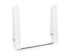 Relaxdays Wandregal klappbar Hängeregal mit Metallschienen Wandgarderobe mit Stangen und Schnur universell, weiÃ