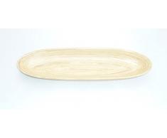 Bambusschale Schiffchen, 40x11x4cm in Naturfarbe. Lebensmittelecht, Handarbeit (06M-Natur, 40x11x4cm)