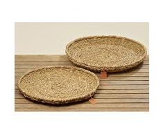 Korbschale aus Seegras braun rund 45cm