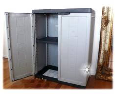 Kunststoff Schrank Werkstatt-Schrank REGAL Ablage Gartenschrank abschließbar