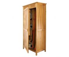 Gerätehaus Gartenschrank, mit ausklappbarem Arbeitstisch / Pflanztisch, Holz, braun, ca. B80 x T52 x H178 cm