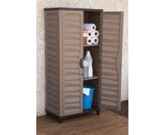 Garten Schrank Farbe: Braun (74,5 x 43,5 x 157,5 cm)