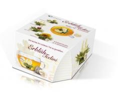 Creano ErblühTeelini Teeblumen Geschenkset mit Teeglas und 8 Teeblumen im Tassenformat |WeiÃer Tee
