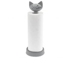 koziol Küchenrollenhalter Miaou, Kunststoff, solid cool grey, 12,8 x 12,8 x 36,9 cm