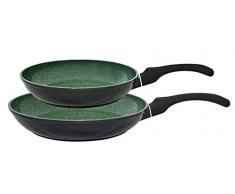 Kopf Pfannenset Emerald (Aluguss, 2-teilig, Keramikbeschichtung, Induktion) schwarz/grün