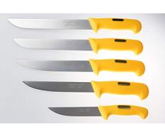 Neudorf Manufaktur Metzgermeister Fleischermesser Metzgermesser Set in Profiqualität 5-teilig/ Edelstahl (handgearbeitet)/ spezielle ergonomische Griffe/ Top Qualität
