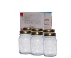6er Set Einmachglas Original Quattro Stagioni 0,5L incl. Bormioli Rezeptheft