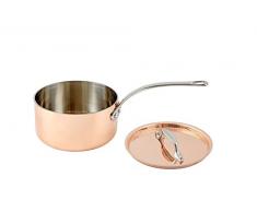 Topf- und Pfannen-Set, mit Deckeln, enthält 2 Töpfe, 1 Pfanne und 1 Sautépfanne im französischen Stil, aus Kupfer