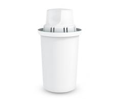 4020 Glas-Wasserfilter Karaffe (weiß) inkl. 1 Classic Filterkartusche (kompatibel mit Brita® Classic) + LED Anzeige