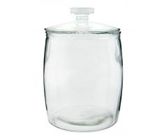 Clayre & Eef 6GL1529L Vorratstopf Vorratsglas Topf groß mit Deckel transparent ca. Ø 22 x 32 cm