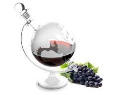 Cognac - Likör - Weinbrand - Whisky Glas Caraffe . Karaffe mit Globus / Weltkugel