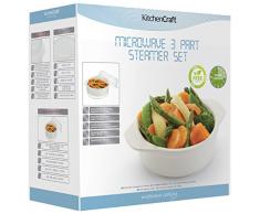 Kitchen Craft Mikrowellengeschirr 3-teiliger Dampfgarer, 2,2Â l