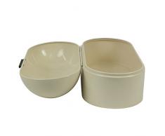 Kela 11168 Brotkasten, Glänzendes Metall, 44 x 21,5, Höhe: 22 cm, Frisco, beige