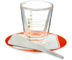 Ritzenhoff 2600007 Espressoglas mit Untertasse Shalev F11