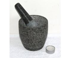 AAF Nommel ® Steinmörser mit Stößel L Ø 12 cm Höhe 12 cm, Stein, grau Nr. 001