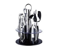 Kochbesteck Küchenhelfer Set 6-teilig (Dosenöffner, Korkenzieher, Nussknacker, Knoblauchpresse, Schäler)