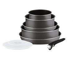 Tefal l2049902 Set Pfannen und Töpfe – Ingenio 5 Essential grau anthrazit 8 teilig – alle Herde außer Induktion