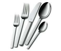WMF Amsterdam Besteck-Set 60-teilig für 12 Personen Menuegabel Menuemesser Menuelöffel Kaffeelöffel Kuchengabel spülmaschinengeeignet hygienisch formstabil säurefest