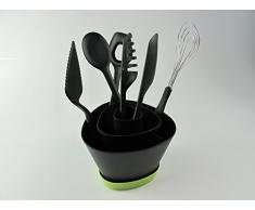 TUPPERWARE Griffbereit Griff-Fix+Tellerbesen+Rühr-,+Kochlöffel+Zange+Tortenstück