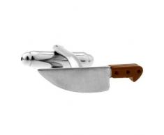 Metzger Manschettenknöpfe in Schwertform Koch Messer + Box & Reiniger