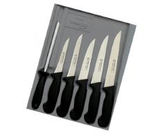 Schlachtermesser Set 6 tlg. GSK schwarz Marsvogel Solingen # 100612 Metzgermesser Set bestehend aus: Stechmesser 6 7 8 Ausbeiner / Polker 5 6 inkl. Wetzstahl