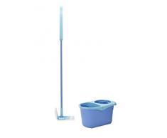Spontex Express System - Mikrofaser Bodenwischer Komplett-Set mit Eimer und Rotationswringer für schnelle. komfortable Bodenreinigung. 1er Pack