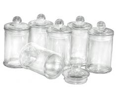 6 Vorratsgläser Einmachgläser 120ml ca. 6x11cm Bonbonglas VBS Großhandelspackung