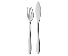 WMF Fischbesteck 2-teilig Fischgabel Fischmesser Silk Cromargan Edelstahl rostfrei mattiert