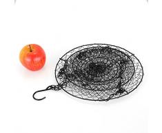 Malmo 3 Tiered Obstkörbe Hängender Speicher Korb für Küche Gemüse Obst, Metall, Schwarz