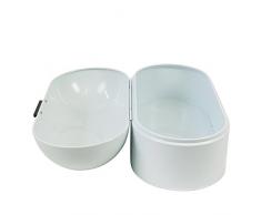 Kela 311165 Brotkasten, Glänzendes Metall, 44 x 21,5, Höhe: 22 cm, Frisco, weiÃ