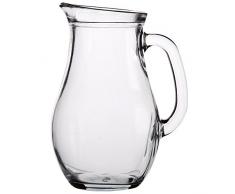 Promobo Karaffe Hat Wasser Krug Ausgießer Style Bistro aus Glas 0,5 l