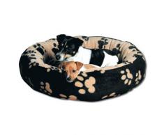 Kuschelbett Sammy schwarz/beige für Hunde, Durchmesser: 50 cm