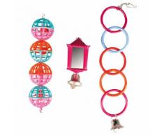 Karlie Flamingo Vogelspielzeug Ring, Ball, Laterne