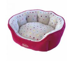 Nobby Hundebett oval Spot pink/hellgrau, Maße: 45 x 40 x 19 cm