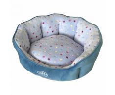 Nobby Hundebett oval Spot türkis/hellblau, Maße: 45 x 40 x 19 cm