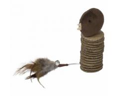 Nobby Plüschvogel mit Kartonscheiben, Glocke und Federn