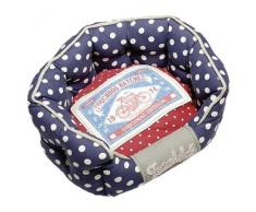 Karlie Flamingo Touchdog Hundesofa oval blau-rot, Maße: 45 x 41 x 21 cm