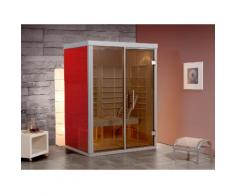 Weka Infrarotkabine »Rosso«, 148,5/101/206 cm, 50 mm, bordeaux-rot