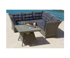 Gartenmöbelset »Madison«, 12-tgl.,2 Sofas, 1 Eckteil, Tisch 92x92 cm, Polyrattan,natur