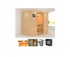 KARIBU Massivholzsauna »Ronja«, 196/144/198 cm, 3,6-KW Plug & Play mit ext. Strg.