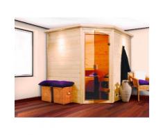 KARIBU Massivholzsauna »Nina«, 196/196/198 cm, 9-KW-Bio-Ofen mit ext. Steuerung