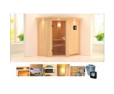 KARIBU Systemsauna »Taurin«, 175/152/198 cm, 9-KW-Bio-Ofen mit ext. Steuerung