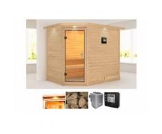 KARIBU Massivholzsauna »Tanami«, 236/184/208 cm, 9-KW-Bio-Ofen mit ext. Steuerung