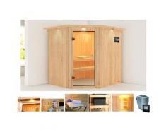 KARIBU Systemsauna »Siirin«, 196/170/198 cm, 9-KW-Bio-Ofen mit ext. Steuerung