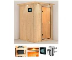 KARIBU Systemsauna »Fehmke«, 135/198/135 cm, 68 mm, 3,6-KW mit ext. Steuerung