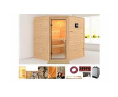 Karibu Massivholzsauna »Mia«, 196/170/200 cm, 9-KW-Bio-Ofen mit ext. Steuerung
